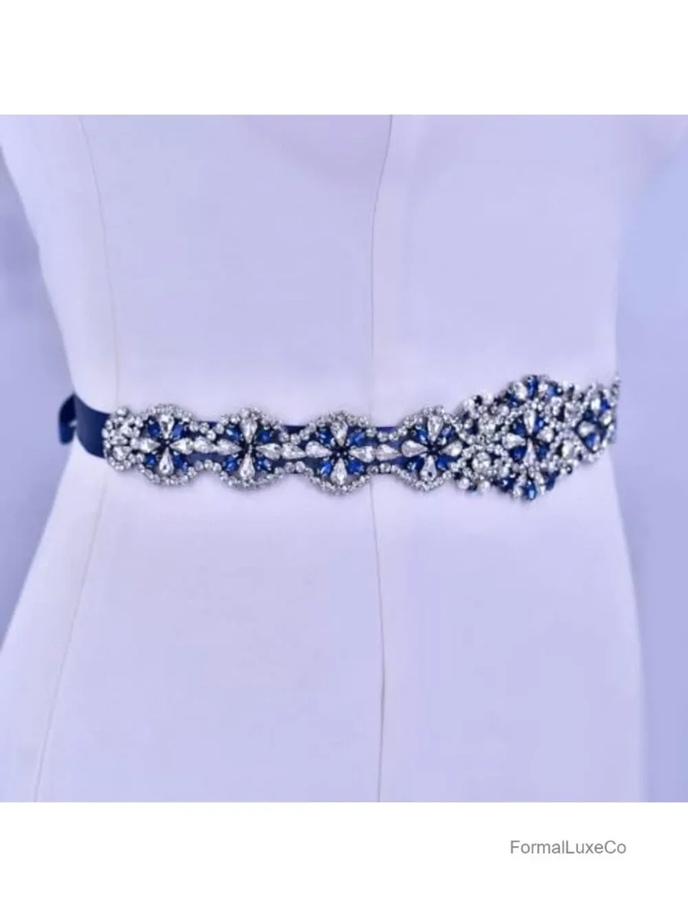 Handmade Rhinestone Obi Belt Satin Pearl Wedding Bridesmaid Decorative Belt
